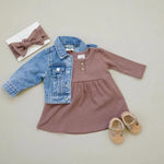  Infant & Toddler Jean Jacket next to a baby dress